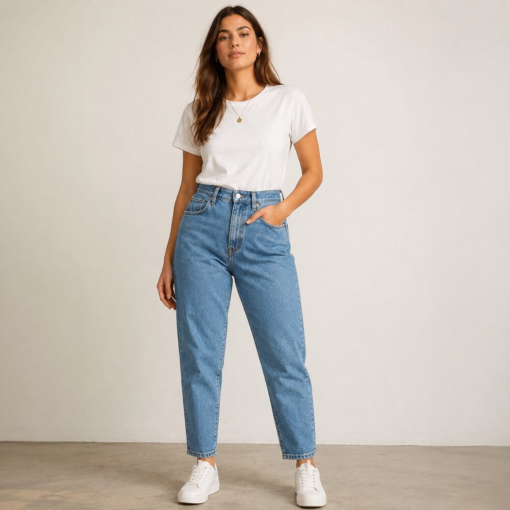 Levi's SZ 32/14 High Waisted Taper Jeans Vintage Inspired Relaxed Hip & Thigh